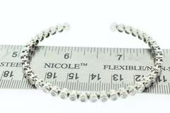 18KT WHITE GOLD DIAMOND CUFF BANGLE BRACELET BY KWIAT