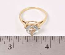 Lovely Large Aquamarine Ring in Yellow Gold