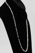 .925 Italian Sterling Silver 4mm FigaRope Chain 24 Inches