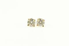 14K Yellow Gold 0.50 Ctw Round Diamond Solitaire Stud Earrings