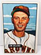 1951 Jim Delsing Bowman Baseball Card