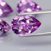 Glittering 10.91ct 12x8mm real Bolivian Amethyst set