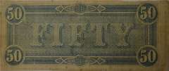 February 17th 1864 Confederate $50 CS-66, Circulated.