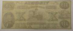 October 15th 1862 $10 Virginia Treasury Note, Circulated.