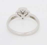 Unique Diamond Fan Ring made in 14k White Gold