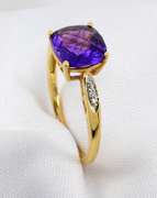 Nicely Faceted Amethyst Ring