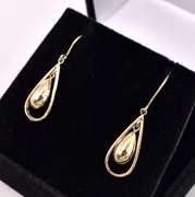 Gorgeous Tear Drop Earrings in 14K Yellow Gold