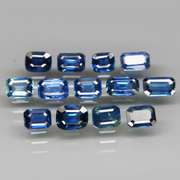 Stunning 3.21ct emerald cut Australian Sapphire set