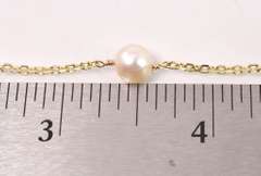 Lovely Pearl By The Yard Necklace in 14K Yellow Gold