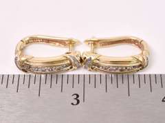 Darling Diamond Hoop Earrings in Yellow Gold