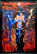 Ismail Khelalfa Original Oil on Canvas Native American Series