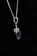 Sterling Silver Natural Blue Topaz Gemstone Pendant