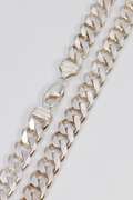 .925 Italian Sterling Silver 12.3mm Curb Link Chain Necklace 30 Inches