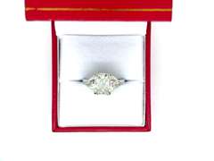 BRILLIANT!! 4+ Carat Diamond Trinity Ring in 18kt White Gold
