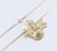 Vintage 925 Sterling Silver Seashell Pendant on Chain