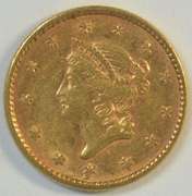 Original and attractive 1852 US Type One $1 Gold Piece