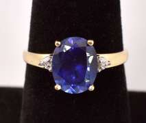 Darling Sapphire and Diamond Ring in Yellow Gold