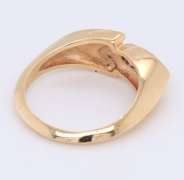 Stunning Yellow Gold Marquise Tourmaline and Mop Fancy Ring