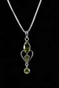 Sterling Silver Natural Peridot Gemstone Pendant