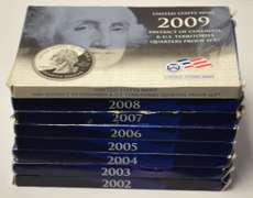 2002-2009 Clad Proof Quarter Sets OGP.
