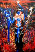 Ismail Khelalfa Original Oil on Canvas Native American Series