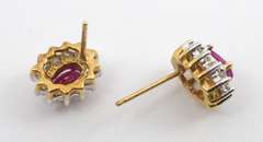 Cute Ruby & Diamond Earrings