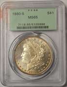 1880-S Morgan Silver Dollar NGC MS65