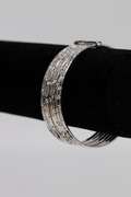 .925 Sterling Silver Baby Bangle Seven Day Bracelet 50mm