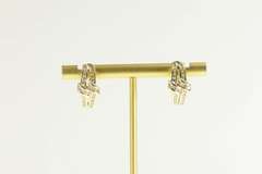 14K Yellow Gold Classic Diamond Encrusted Statement Hoop Earrings