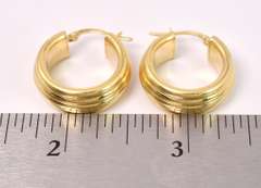 Classic Hoop Style Earrings in 18K Yellow Gold