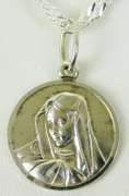 Vintage Sterling Madonna Pendant & Chain