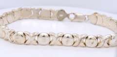 Vintage Italian Sterling Silver XO Bracelet