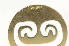 14K Yellow Gold C Name Letter Initial Scroll Swirl Charm/Pendant