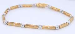 Elegant Yellow Gold Flush Set Matte Diamond Bracelet