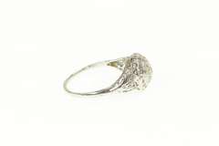 Platinum 0.70 Ctw Art Deco Filigree Domed Engagement Ring
