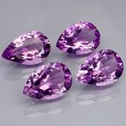 Glittering 10.91ct 12x8mm real Bolivian Amethyst set