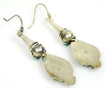 Long Dangly Sterling Turquoise Earrings