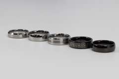 Lot of 5 Size 12 Tungsten Carbide Rings in Various Styles