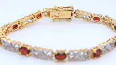 Vintage 925 Sterling Silver Cubic Zirconia Tennis Bracelet