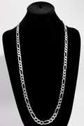 Sterling Silver 10mm Figaro Chain 24 Inch