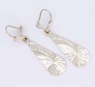 Vintage 925 Sterling Silver Mexico Signed Dangle Earrings