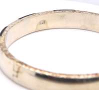 Vintage 925 Sterling Silver Black onyx Bangle Bracelet