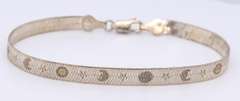 Vintage Italian 925 Sterling Silver Herringbone Necklace and Matching Bracelet