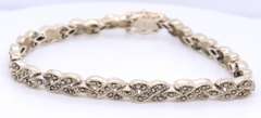 Vintage 925 Sterling Silver Signed Cubic Zirconia Bracelet