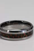 8mm Tungsten Carbide Wedding Band w/Carbon Fiber Inlay Size 15