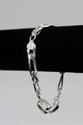 .925 Italian Sterling Silver 11mm Figaro Bracelet 8 Inches