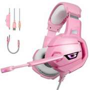 Pink Gaming Headset With Noise Cancelling Mic