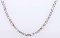 Vintage Italian 925 Sterling Silver Beads Double Chain Necklace