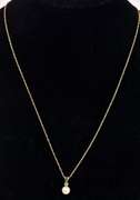 Precious Pearl and Emerald Pendant Necklaces in 14K Yellow Gold