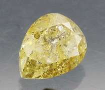 Rare .25ct pear cut yellow Diamond